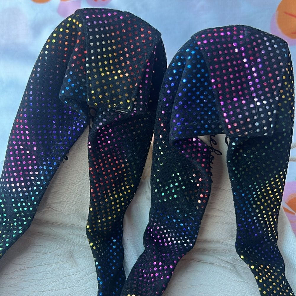 *BRAND NEW* Disco Rainbow Dots Storehouse Flats -7 NWT - Picture 5 of 11